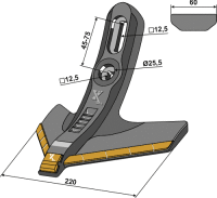 Gänsefußschar 220mm Hartmetall