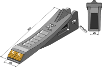 Scharspitze Hartmetall Passend für Evers Agro 990250