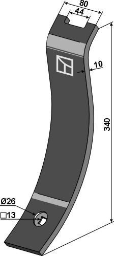 Leitblech 340x80mm Passend für Väderstad 482278