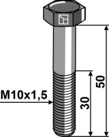 Sechskantschraube M10x15x50 ohne Mutter Passend für...