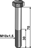 Sechskantschraube M10x15x70 ohne Mutter