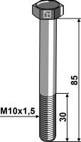 Sechskantschraube M10x15x85 ohne Mutter