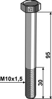 Sechskantschraube M10x15x95 ohne Mutter
