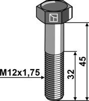 Sechskantschraube M12x175x45 ohne Mutter Passend für...