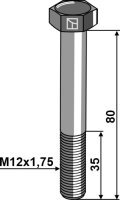 Maschinenschraube M12 DIN931 12.9