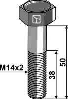 Sechskantschraube M14x2x50 ohne Mutter