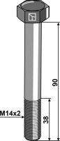 Sechskantschraube M14x2x90 ohne Mutter Passend für...