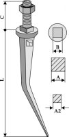 Konus-Ackereggenzinken aus Bohrstahl Modell Rau Passend...