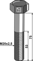 Sechskantschraube M20x25x75 ohne Mutter Passend für...