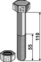 Schraube M20x25 8.8