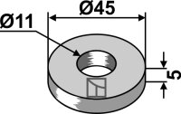 Unterlegscheibe Ø45x5xØ11