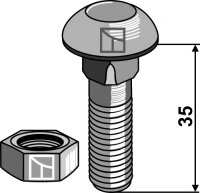 Schraube M12x175x35 10.9 Passend für Dal-Bo Amazone...