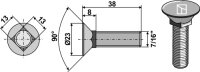Pflugschraube 7/16"x38 Passend für Bourgault