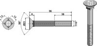 Pflugschraube 7/16"x96 Passend für Bourgault