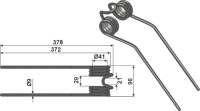 Heuwenderzinken Passend für Deutz-Fahr...