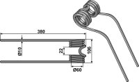 Heuwenderzinken Passend für Deutz-Fahr VF16607564.86
