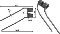 Heuwenderzinken Passend für Deutz-Fahr 6229776