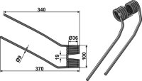 Heuwenderzinken Passend für Deutz-Fahr 6580391