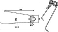 Heuwenderzinken links Passend für Lely AGCO...