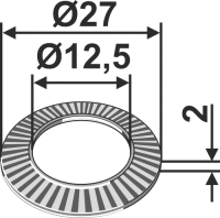 Sperrkantscheibe Ø27x2xØ125 Passend...
