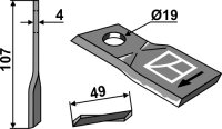 Rotorklinge Passend für Pöttinger 434986