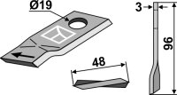 Rotorklinge Passend für Krone Pöttinger 00 151...