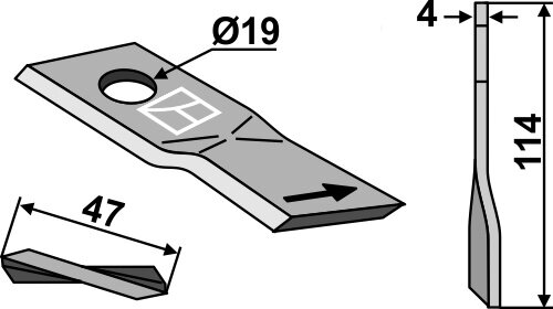 Rotorklinge Passend für Claas 00 0952 043 0