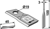 Rotorklinge Passend für B.C.S. 58029095