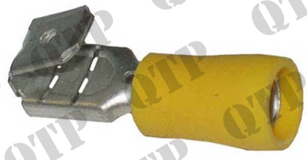 Piggy rückwärtige Klemmleiste 6,3 mm gelb