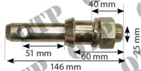 Gerätebolzen Kat 2 - 7/8" UNF