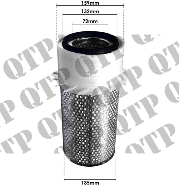 Außenluftfilter passend für Case IHC, Fiat, John Deere & JCB