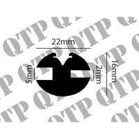 Weather Strip Beaded 22 mm, 5 m