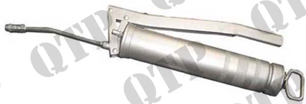 Schmierpistole mit starrem Schlauch und Spannbacke