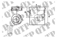Kolben & Pin 100 mm passend für Ford New Holland...