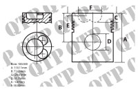 Kolben & Pin 100 mm passend für Ford New Holland...