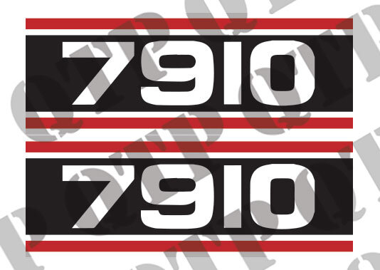 Typenschild-Paar passend für Ford New Holland 7910 Super Q Kabine