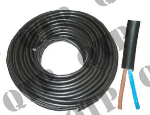 2-adriges Kabel 2 x 1 mm, 10 m Rolle schwarz