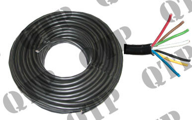 7-adriges Kabel 10 m Rolle schwarz
