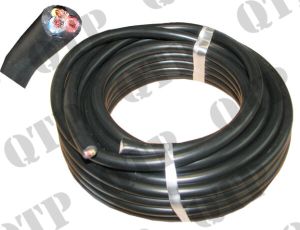 Kabel 3-adrig 3 x 3 mm, 10 m Rolle schwarz