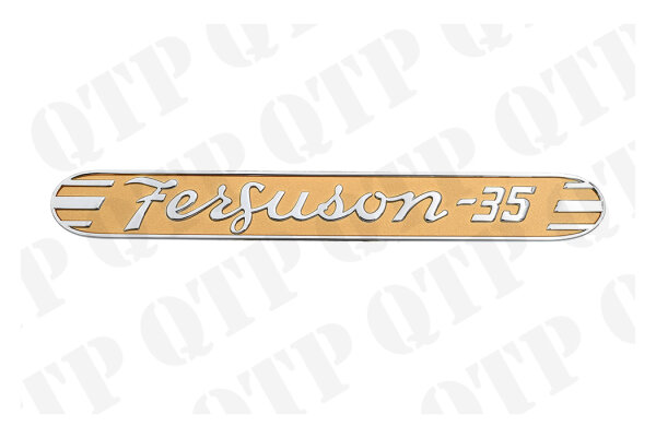 Seitenemblem Chrom und Gold passend für MF Ferguson FE35 4-Zylinder