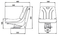 Compact Seat PVC – Mechanisch gefederter Fahrersitz...