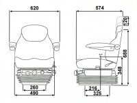 KAB 81/E6 mech. Komfortsitz – Mechanisch gefederter...