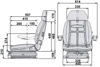 Komfortsitz CSM 2008 Stoff – Mechanisch gefederter...