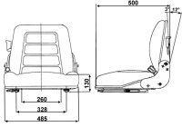 Staplersitz ST 12 Kontakt – Mechanisch gefederter...