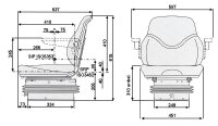 Compact Star L Stoff – Luftgefederter Fahrersitz...