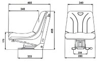 Mechanisch gefederter Schleppersitz VS 495 PVC Kontakt