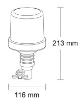 Blitzleuchte Double Flash 12/24V – Festmontage mit...