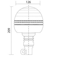 LED-Blitzleuchte Double Flash – Flexsockel für...