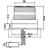Blitzleuchte Typ 539 mit Magnetfuß 12–110V...