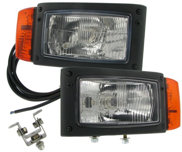 Hauptscheinwerfer mit Fernlicht und Blinker Typ 242 links – inklusive H4, P21W und T4W